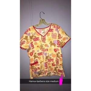 Hanna-barbera scrub top